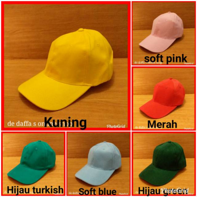 Topi baseball Cap warna warni polos dewasa pria wanita casual sport