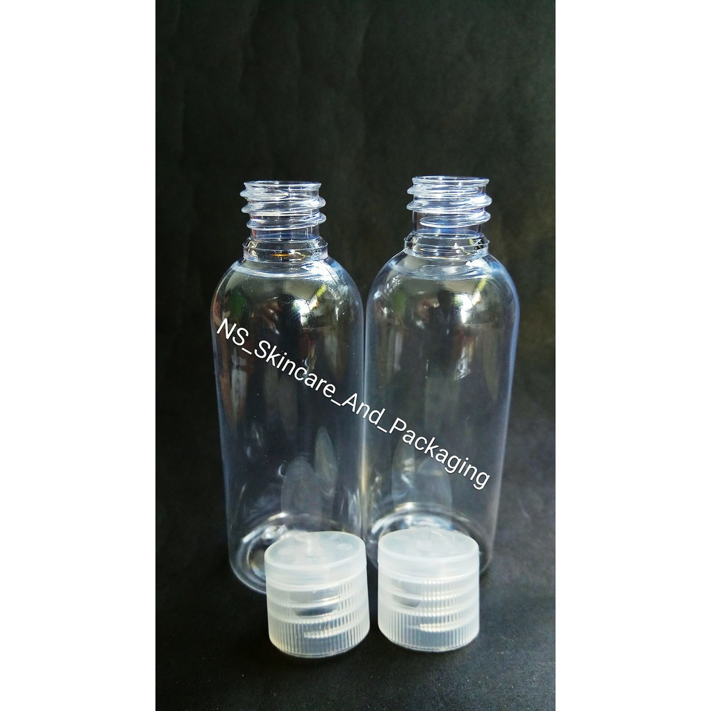 BOTOL FLIPTOP 60 ml Natural ( Tutup Natural ) / botol fliptop 60ml