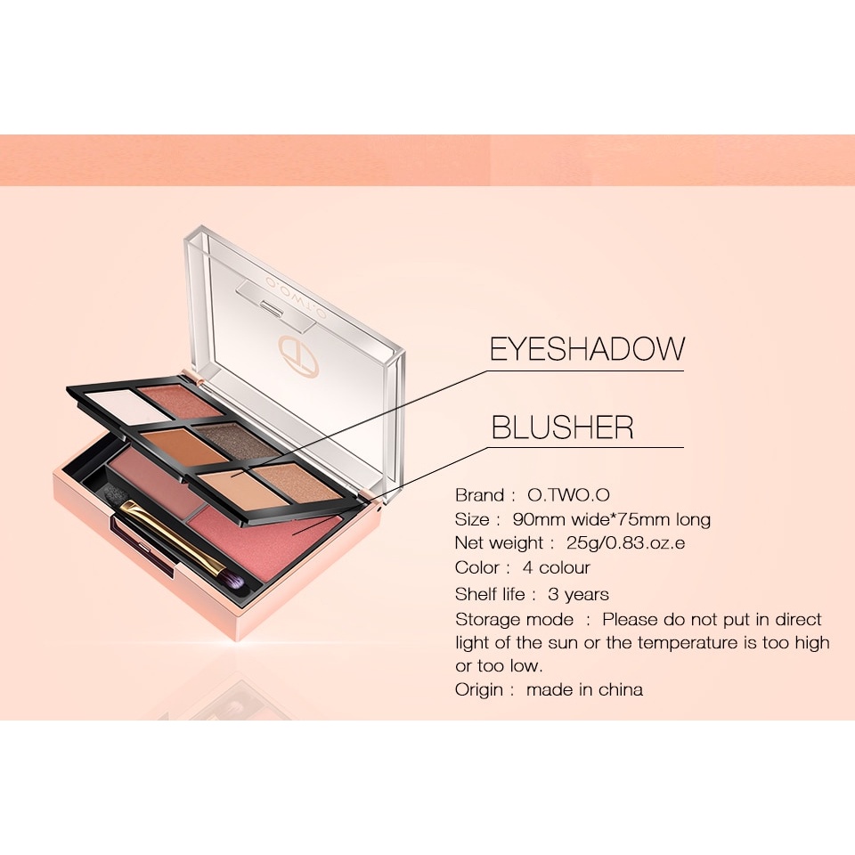 O.Two.O Travelers Eyeshadow And Blusher Palette O.Two.O Eyeshadow Pallete Blusher O.Two.O Eyeshadow Otwoo Eyeshadow O Two O