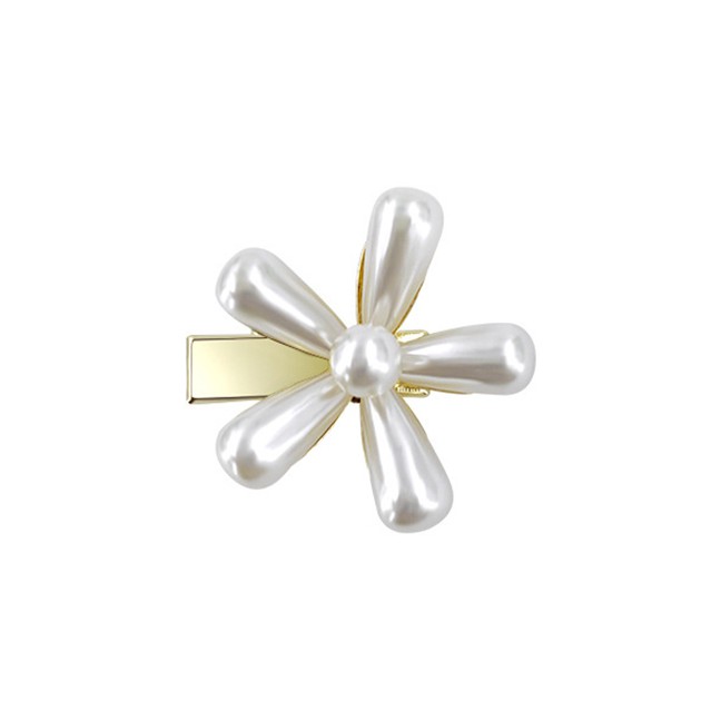 LRC Jepit Rambut Fashion Gold Plum Pearl Hairpin F4424X