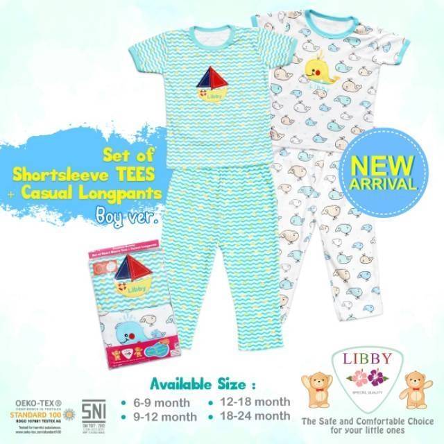 Libby 2pc Setelan 18-24 Bayi Anak Premium / Setelan Baju Panjang Celana Pendek Premium