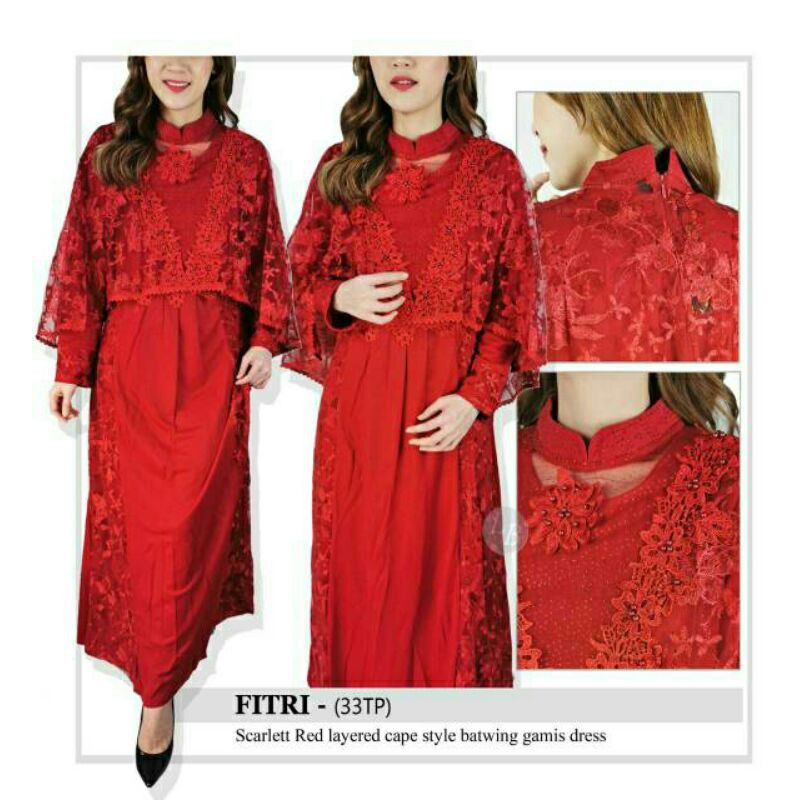 Gamis Brokat Butik Layered maxy