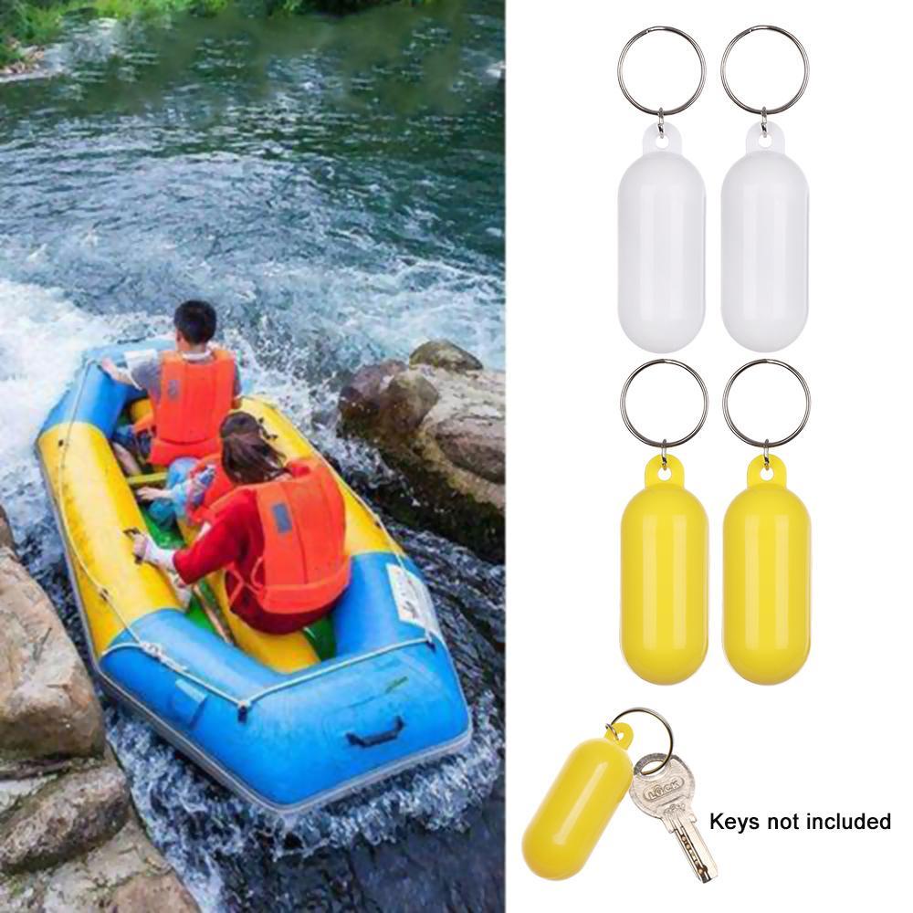 Preva 1/2pcs Gantungan Kunci Melayang 2warna Aksesoris Olahraga Air Perahu Dayung Alat Fender Pelampung holder