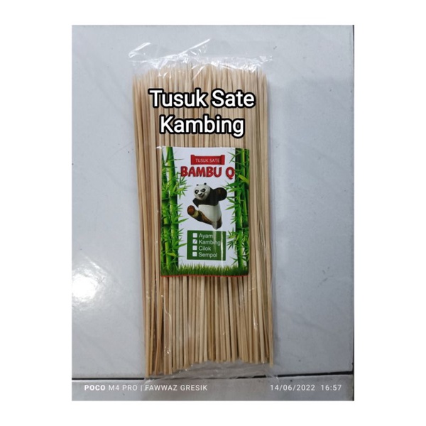 Tusuk Sate Bambu Panda - Tusukan Sate Kambing - Stik Sate ± 23 Cm