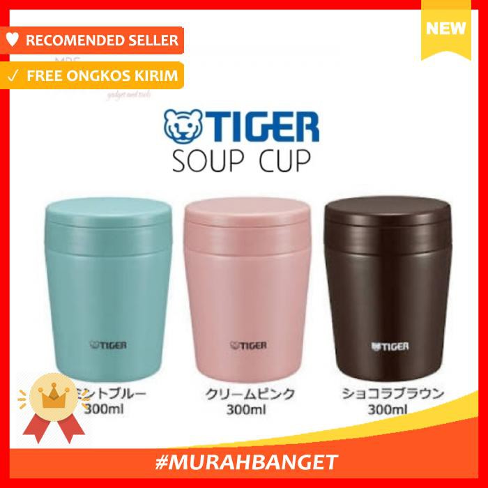 Tiger Thermos Termos Stainless Steel Food Jar 300Ml Mcl A030 Merah Muda Botol Minum