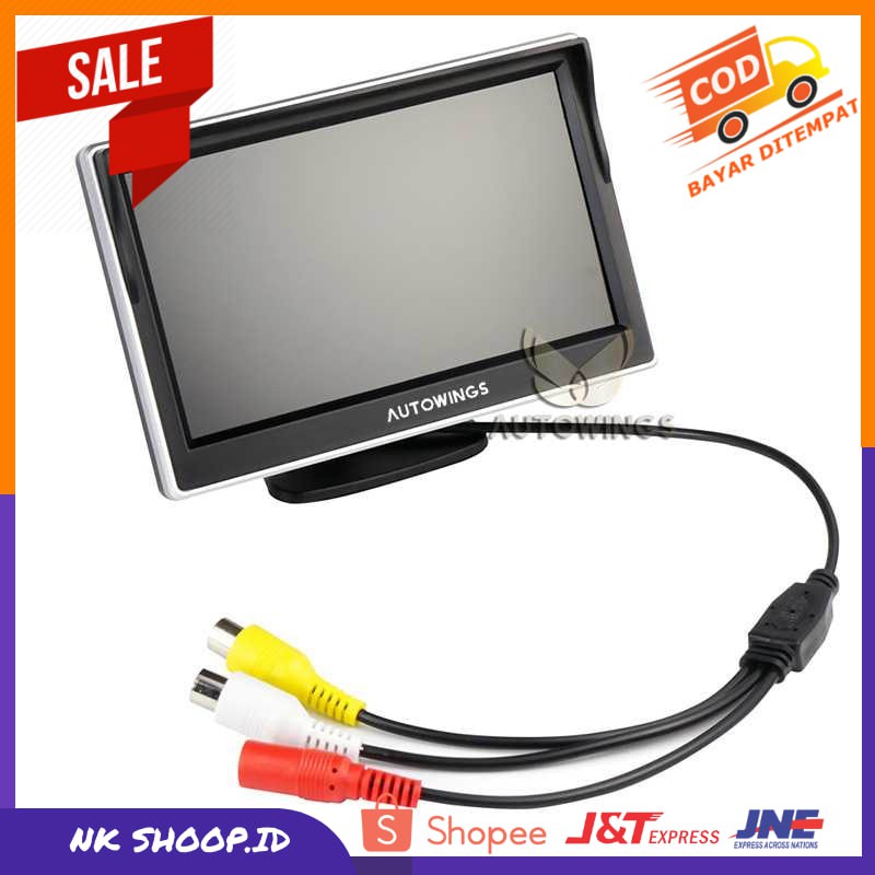 Monitor Rear View Parkir Mobil TFT LCD 5 Inch