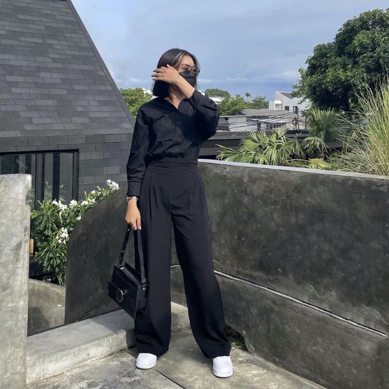 Premium Celana Kulot Wanita Anti Kusut - Loose Pants Trousers Celana Kantor Jiwoo Pants