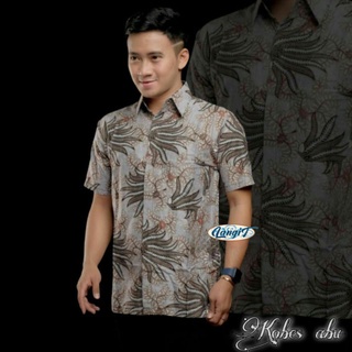 kemeja batik pria lengan pendek baju batik pria batik kantor seragam kerja ukuran reguler m.l.xl