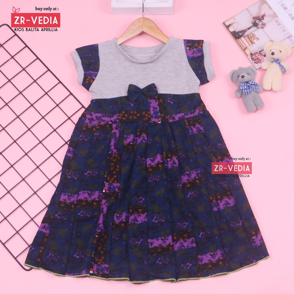 (BATIK) Dress Kelly uk Bayi-6 Tahun / Dres Anak Perempuan Pesta Murah Baju Harian Gaun Grosir Cewek