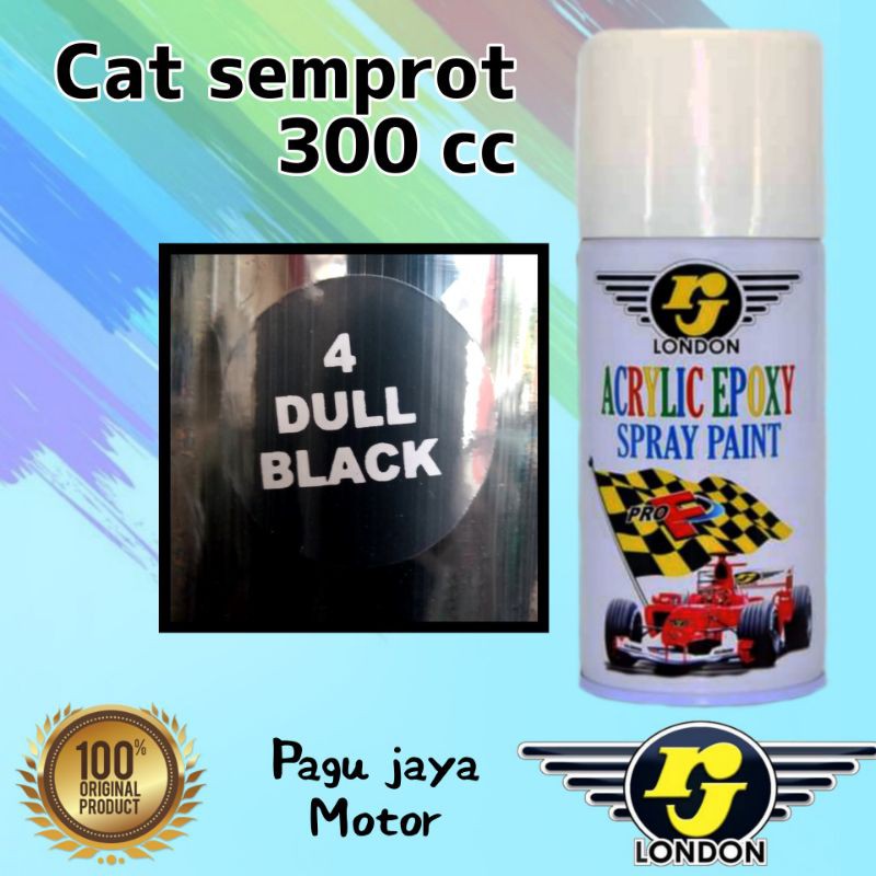 cat semprot 300ml hitam doff dull black rj london cat semprot spray paint