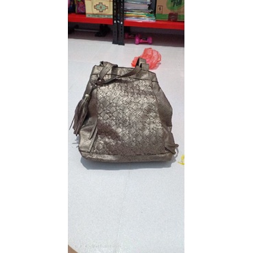 Preloved tas ransel silver