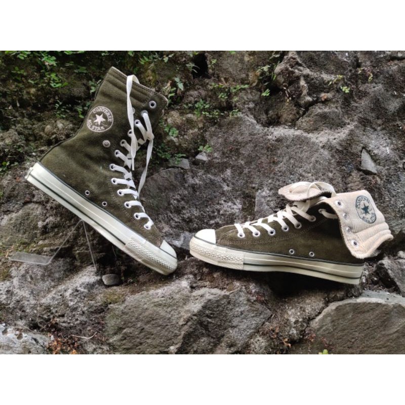 Sepatu Converse Corduroy Hijau Army