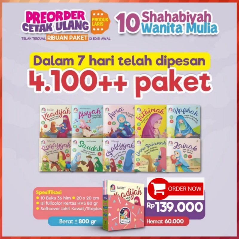 Paket Buku 10 Shahabiyah Wanita Mulia - Ziyad Books [ Original ]