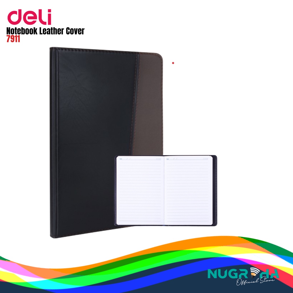 

NOTEBOOK / BUKU CATATAN COVER KULIT A5 CASUAL DELI 7911