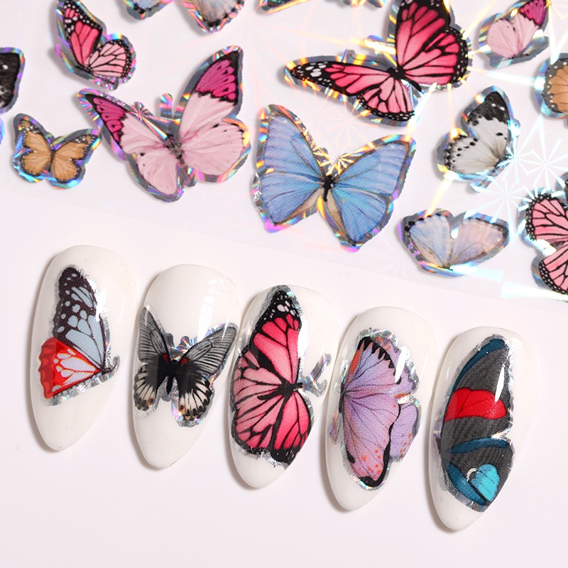 10pcs/bag Marmer Emas Foil Nail Art Transfer Foil Stiker Decals French Tip Membungkus Kuku Dekorasi Manicures Nail Art Desain