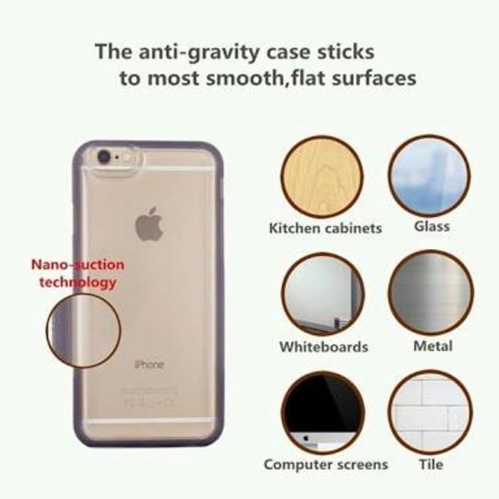 PAKET ANTI GRAVITY CASE Iphone 5/6/6+/7/7+ + Kabel Data Remax Rc008i