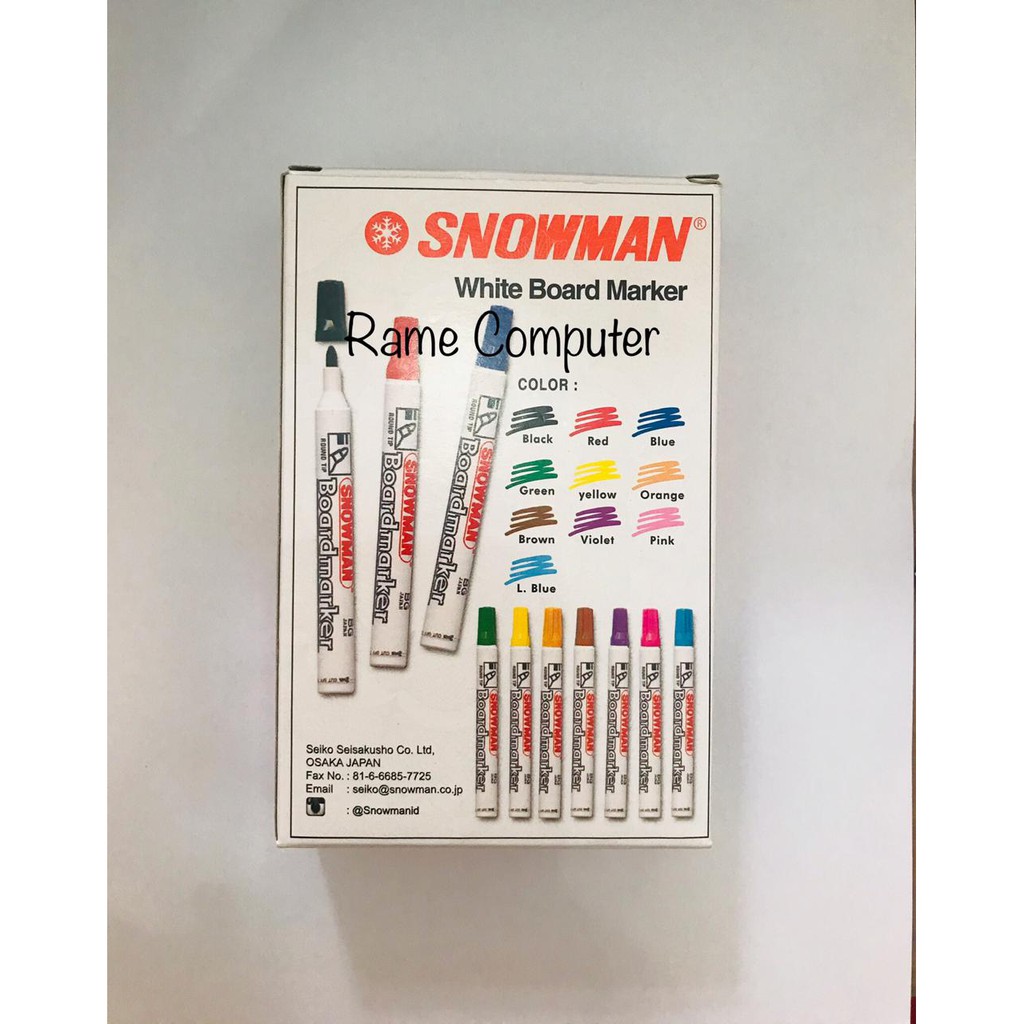 Spidol Papan Tulis SNOWMAN Bisa dihapus Whiteboard White Board Marker Boardmarker non Permanen