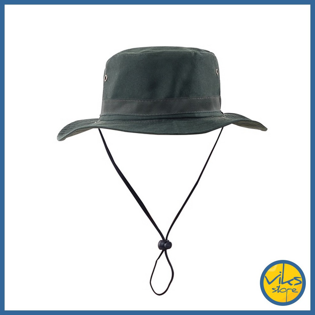 Topi Rimba Bucket Hat Safari Mancing Pancing Adventure Hutan Hiking Naik Gunung Hutan Lokal Original