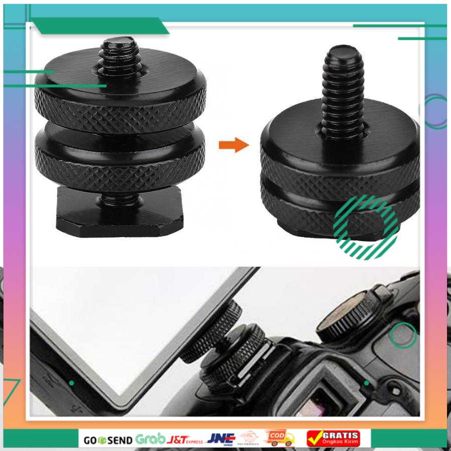 (BISA COD) FTIHSHP Tripod Screw Hot Shoe Kamera DSLR 1/4 Thread - HS7