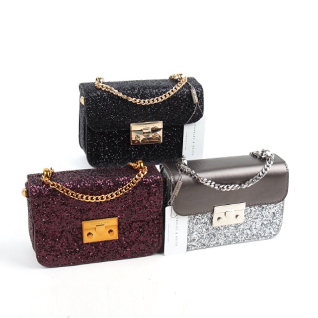 Tas Charles and Keith Glitter Original Authentic Sling Bag CnK Ori Import