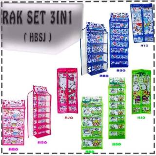 Rak gantung 3 in 1 organizer Rak tas sepatu dan hijab Rak gantung 3 in 1 organizer Rak tas sepatu dan hijab