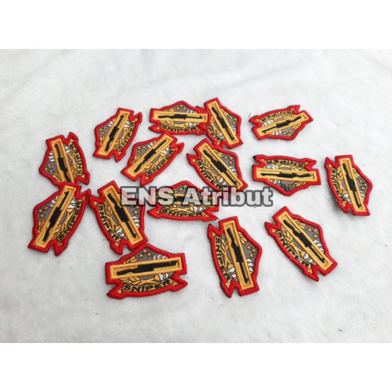 brivet/pin pdl sniper polri bordir timbul 3D