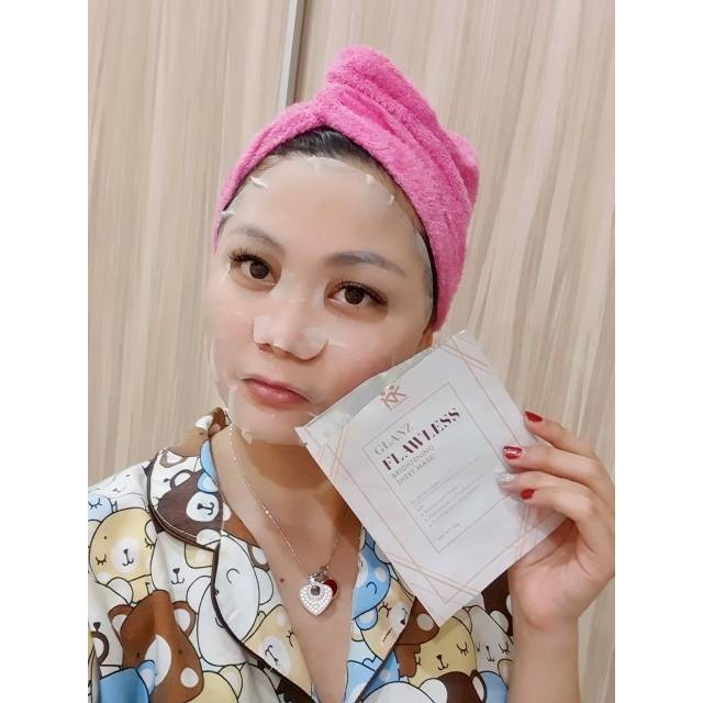 GLANZ SHEET MASK Masker Wajah Mencerahkan Menghaluskan Wajah - GLANZ FLAWLESS