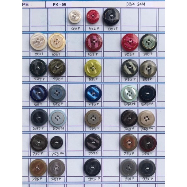 Kancing PK 56 Besar/ KANCING PK 56 UK 24LSAFARI ANAK JAS KUALITAS/ Kancing baju