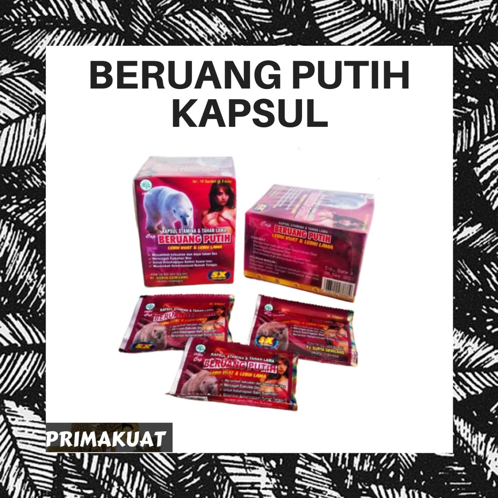 [BISA COD] KAPSUL STAMINA PRIA BERUANG PUTIH ORIGINAL/ KAPSUL BERUANG PUTIH ASLI