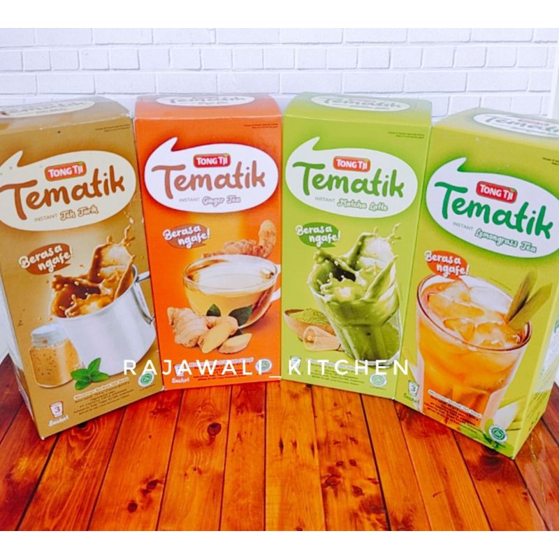 

TONG TJI Tematik Box Teh Tarik - Ginger Tea - Matcha Latte - Lemongrass Tea