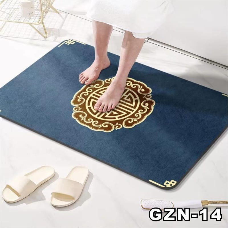 DISKON Keset kamar mandi super nyaman anti slip bundar Keset Kaki kamar mandi anti becek Nyerap Air Diatomite Anti Slip - TERMURAH DI GOSALE99