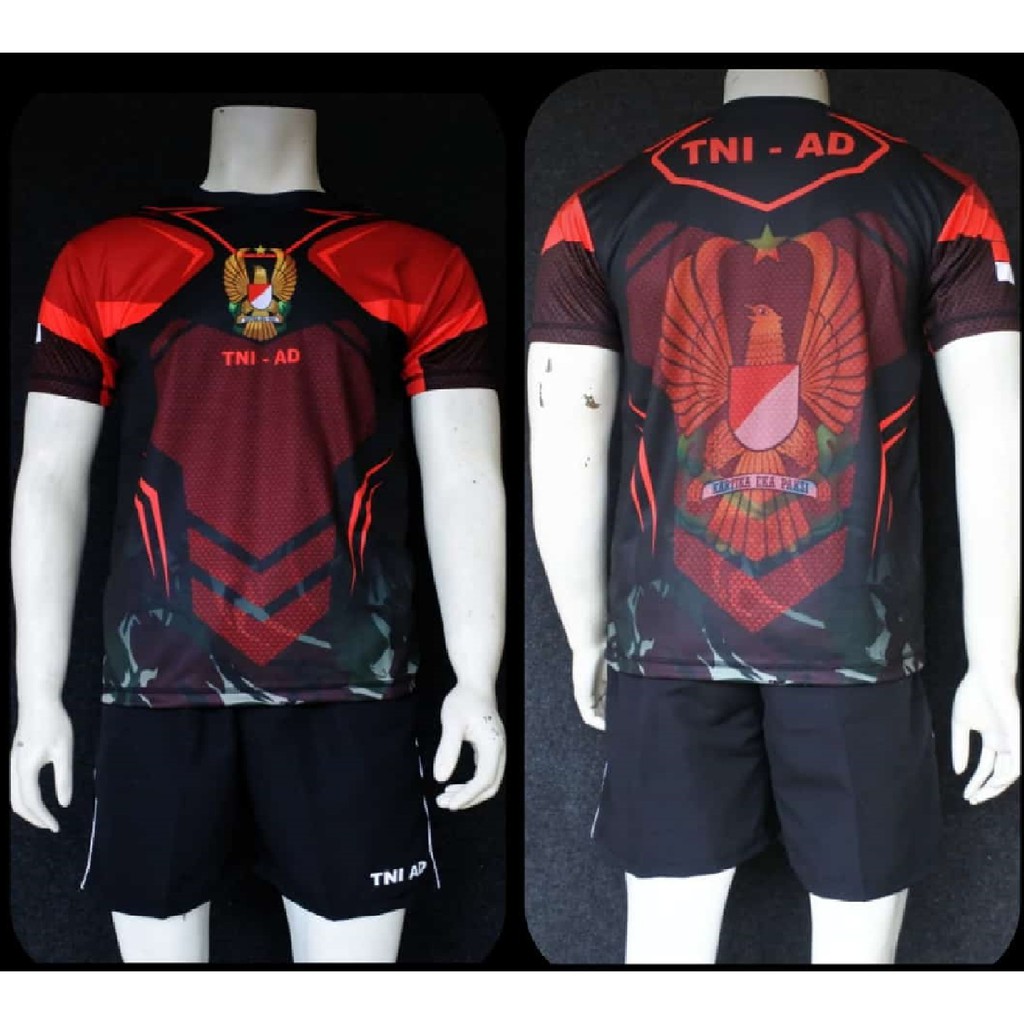 KAOS PRIA TNI AD MERAH / KAOS JERSY TNI AD