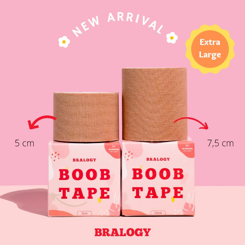 Bralogy - Boob Tape / Bra Tape / Body Tape 5 meter GRATIS NIPPLE COVER &amp; GUNTING