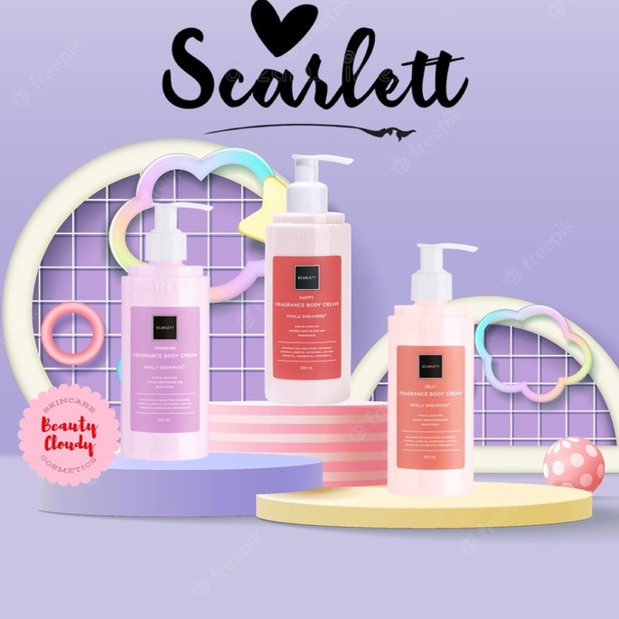 ❤️ Cloudy ❤️ SCARLETT WHITENING Body Cream Happy - Charming - Jolly I 300ml