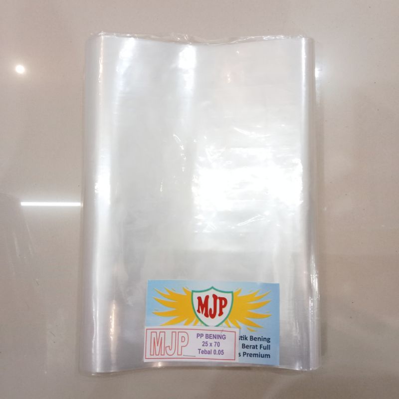 Plastik PP Bening MJP Tebal 0.05 Uk 25x70 Limited Sisa Produksi