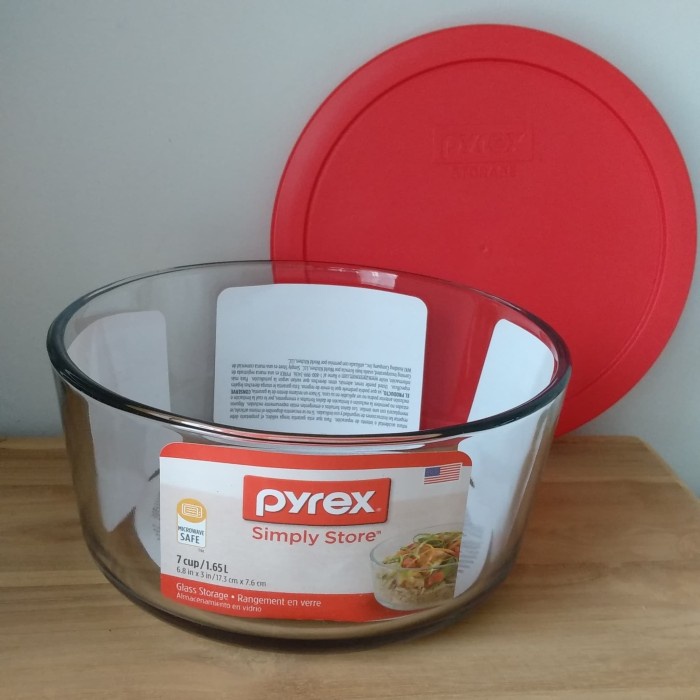 Mangkok Kaca - Pyrex Storage Round 1650Ml/ Wadah Saji Kaca /Mangkok Saji Kaca Premium