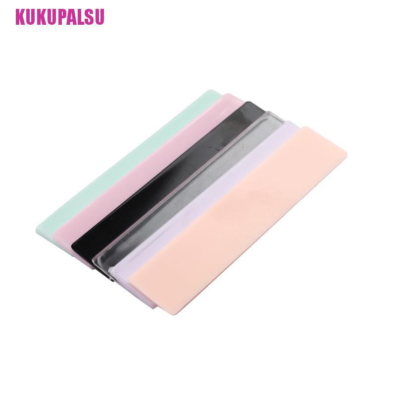 (Full) 48pcs / Set Stand Display Kuku Palsu Bentuk Persegi Panjang Transparan Untuk Latihan Nail Art