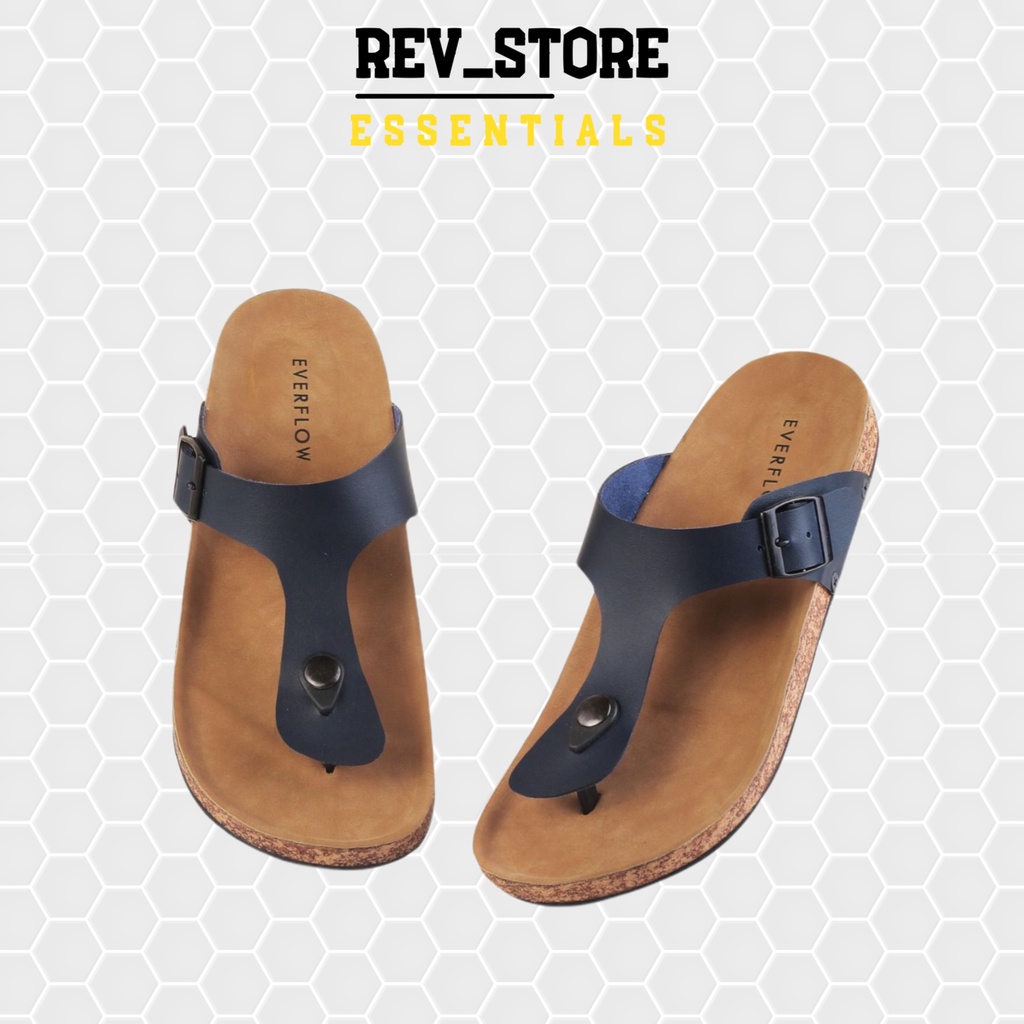 ☀ REV STORE ☀ Sandal Pria Kulit Sintetis Ukuran Besar Model Terbaru