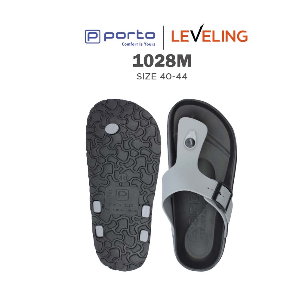 1028M - Porto Leveling Sandal Jepit Harian Pria Perempuan Karet Kuat dan Nyaman Anti Slip Anti Jamur Original