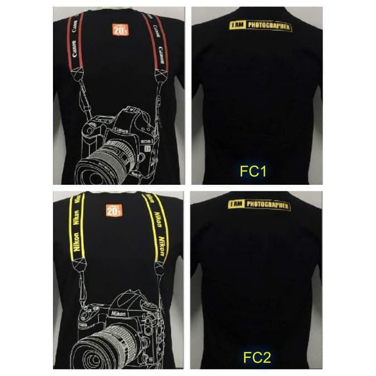 Kaos Fotografi Kamera CANON NIKON