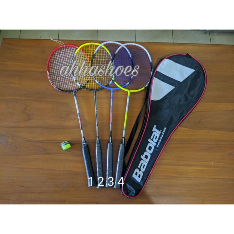 RAKET BADMINTON  BAHAN FULL CARBON BAGUS FREE GRIP KARET TERMURAH TERLARIS TERBARU