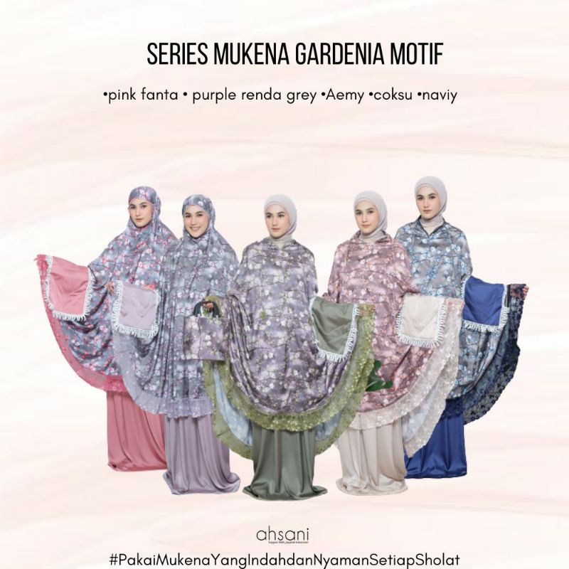 MUKENA GARDENIA MOTIF BY AHSANI BAHAN ARMANI