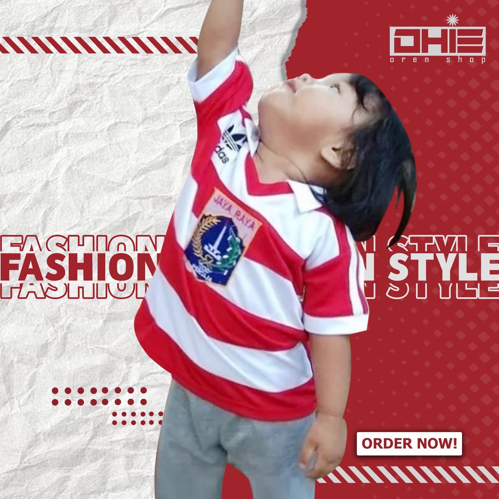 Kaos Persija T-Shirt Combed 30S Baju Bola Anak Original JERSEY RETRO