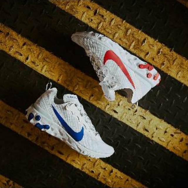 white and red nike element 55