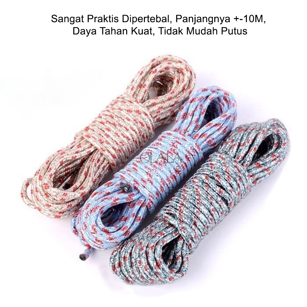 Tali  jemur pakaian + jepitan baju OLL-9809