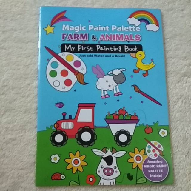 

Magic paint palette farm & animals my first painting book