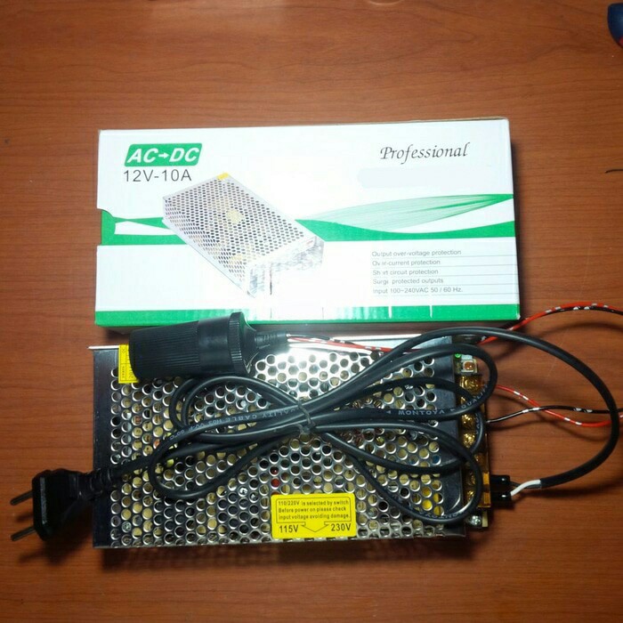 Adaptor 12V konversi pompa ban mini untuk listrik rumah         , PROMO10