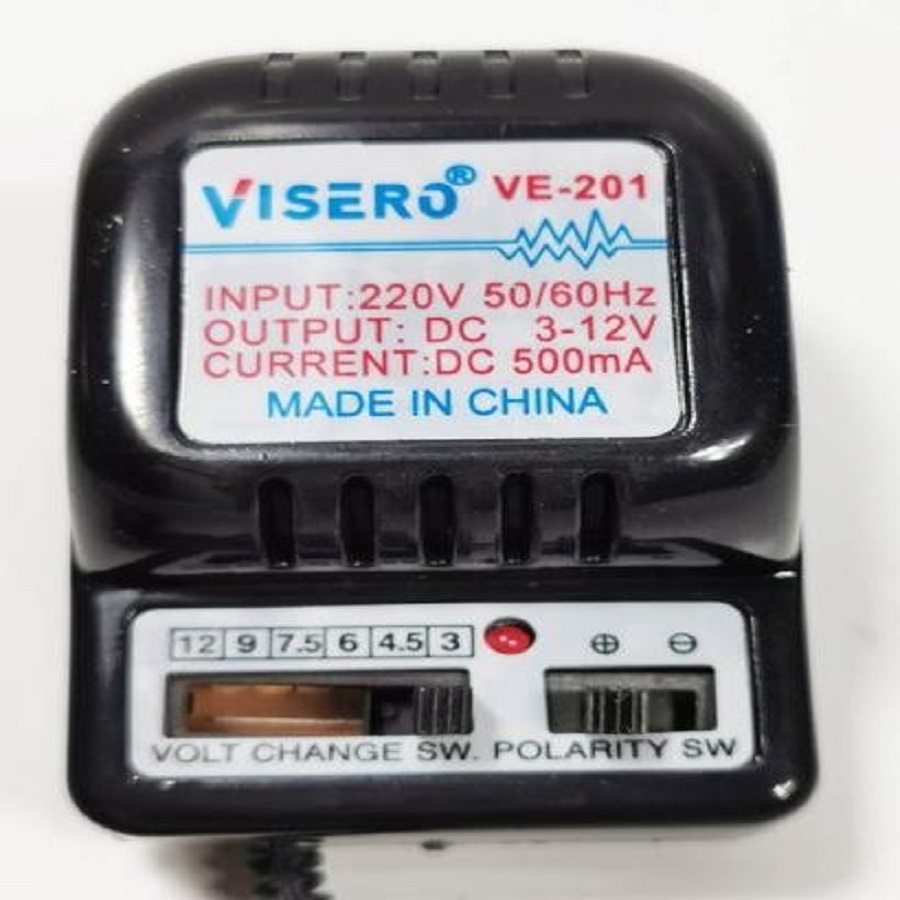 ADAPTOR VISERO 500MA 3V-4.5V-6V-7.5V-9V-12V MULTI