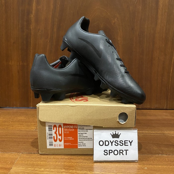 Sepatu Bola Specs Hypeno FG (Triple Black) - 38