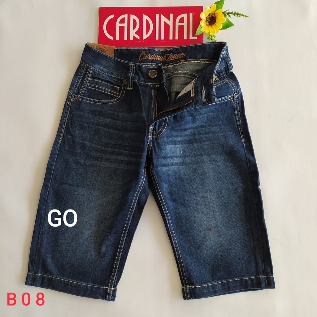 gof 27-CBV CARDINAL JEANS Celana Pria Celana Pendek Bermuda Casual Sobek Slimfit Reguler Fit Reguler